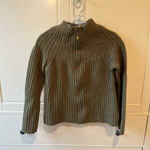 Y2K Mercer & Madison Green Wool Sweater Jacket Medium